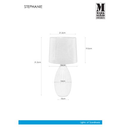 Markslöjd 106887 - Lampe de table STEPHANIE 1xE27/60W/230V