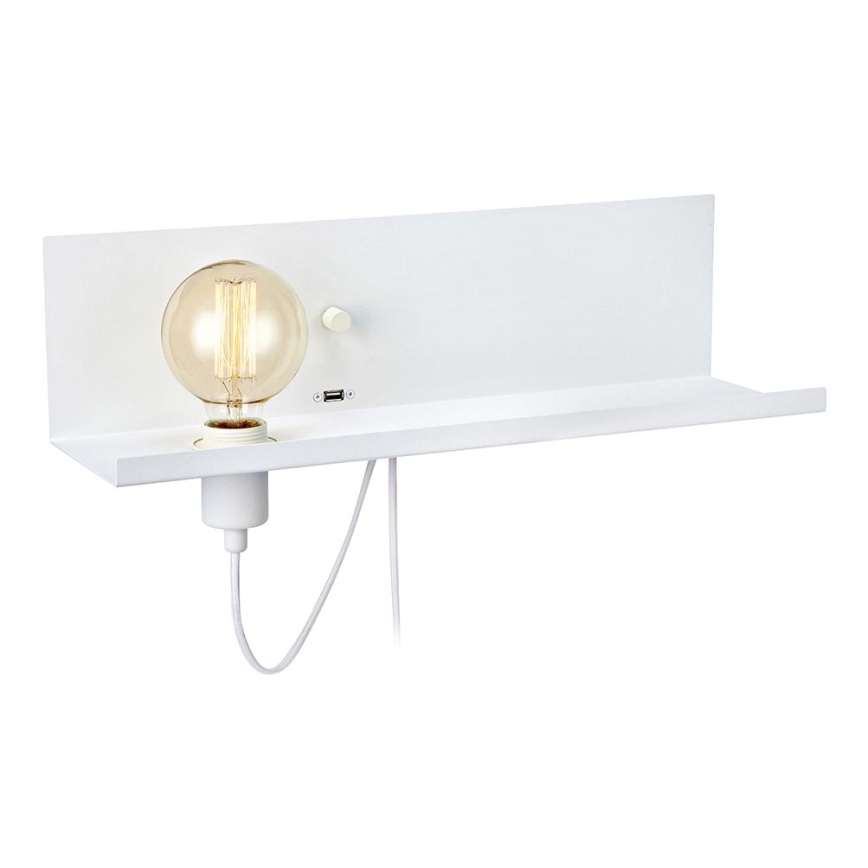 Markslöjd 106969 - Dimbare wandlamp met USB stekker MULTI 1xE27/60W/230V