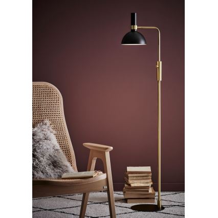 Markslöjd 106972 - Dimbare vloerlamp LARRY 1xE27/60W/230V zwart/gouden