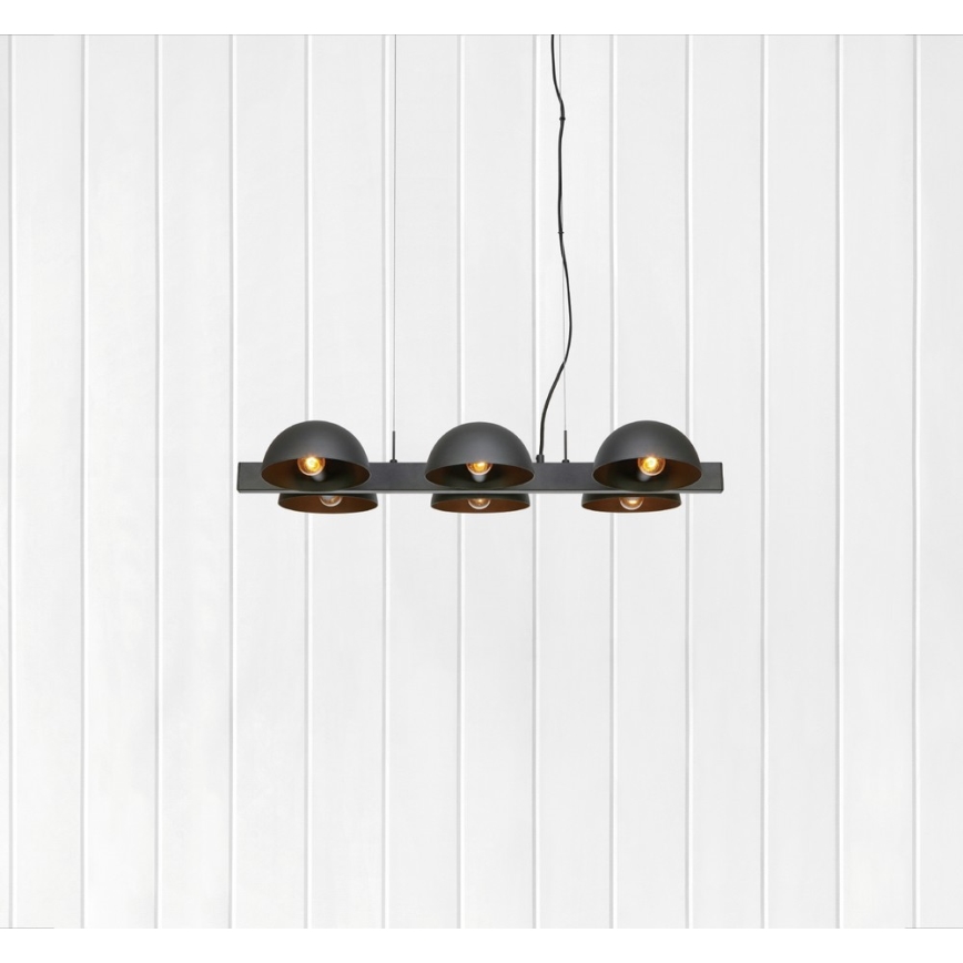 Markslöjd 107138 - Suspension avec fil FLAMINGO 6xE14/40W/230V noir