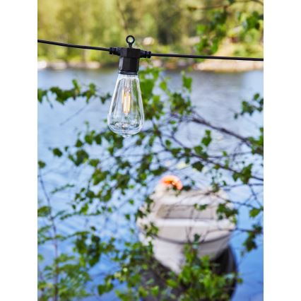 Markslöjd 107293 - LED Buiten decoratieve slinger GIRLANDA GARDEN 10xLED 5,5m IP44
