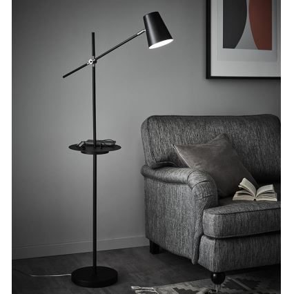 Markslöjd 107307 - Lampadaire avec USB LINEAR 1xE14/40W/230V