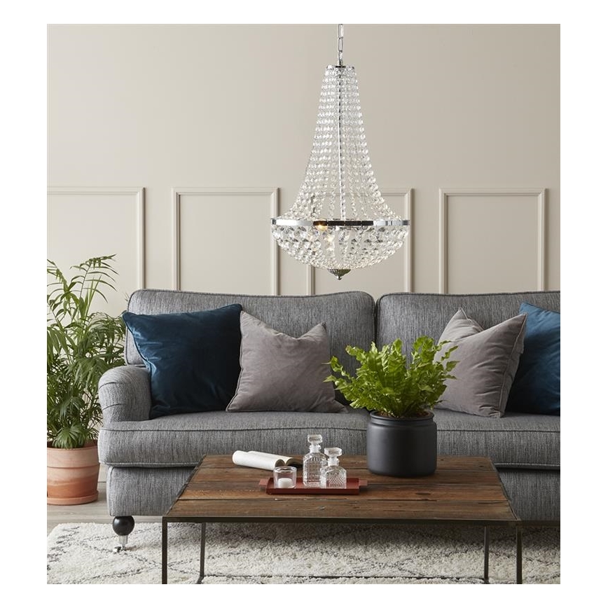 Markslöjd 107550 - Lustre en cristal sur chaîne pour salle de bain GRÄNSÖ 2xG9/20W/230V