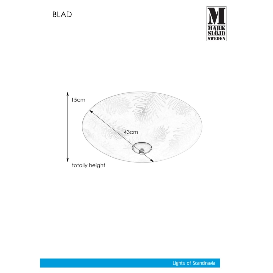 Markslöjd 107755 - Plafondlamp BLAD 3xE14/40W/230V diameter 43 cm