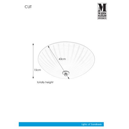 Markslöjd 107759 - Plafondlamp CUT 3xE14/40W/230V diameter 43 cm