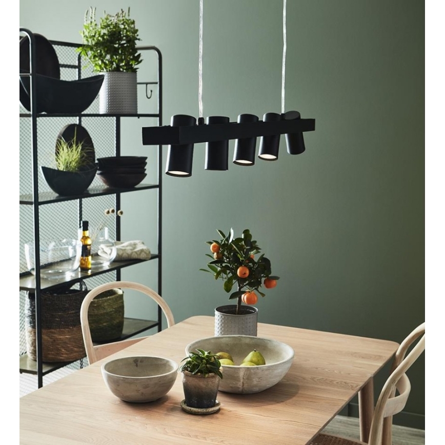 Markslöjd 107784 - Hanglamp aan koord TORINO 5xGU10/7W/230V
