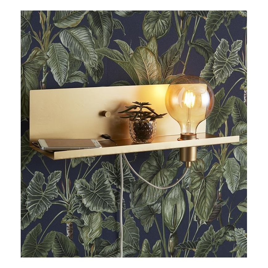 Markslöjd 107791 - Wandlamp dimbaar met USB-poort MULTI 1xE27/60W/230V