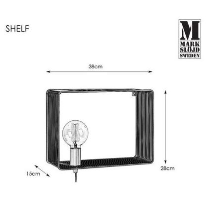 Markslöjd 107815 - Wandlamp SHELF 1xE27/60W/230V