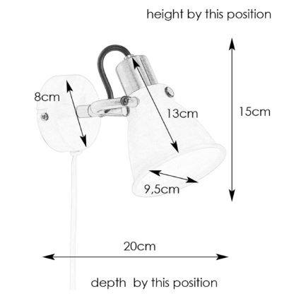Markslöjd 107856 - Wandspots ALTON 1xE14/40W/230V