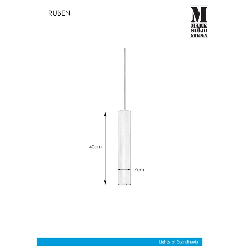 Markslöjd 107880 - Suspension fil RUBEN 1xGU10/35W/230V