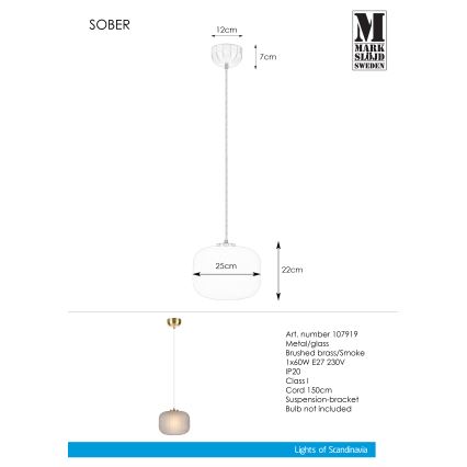 Markslöjd 107919 - Suspension avec fil SOBER 1xE27/20W/230V