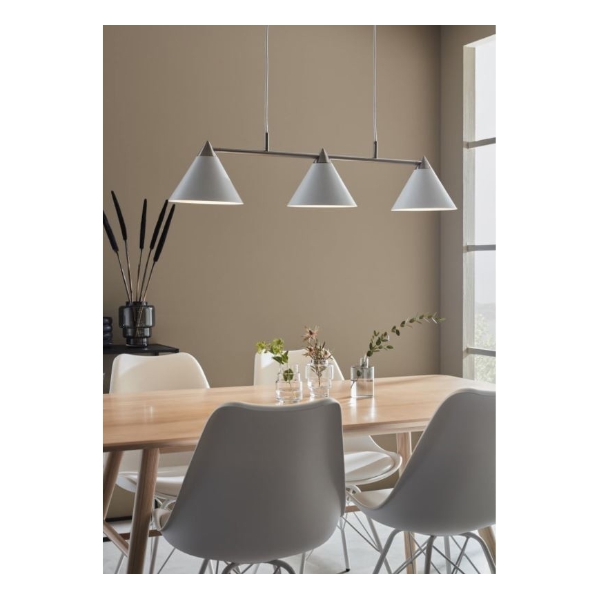 Markslöjd 108075 - Hanglamp aan koord KLINT 3xE14/40W/230V wit