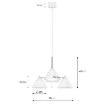 Markslöjd 108077 - Hanglamp aan koord KLINT 4xE14/40W/230V wit