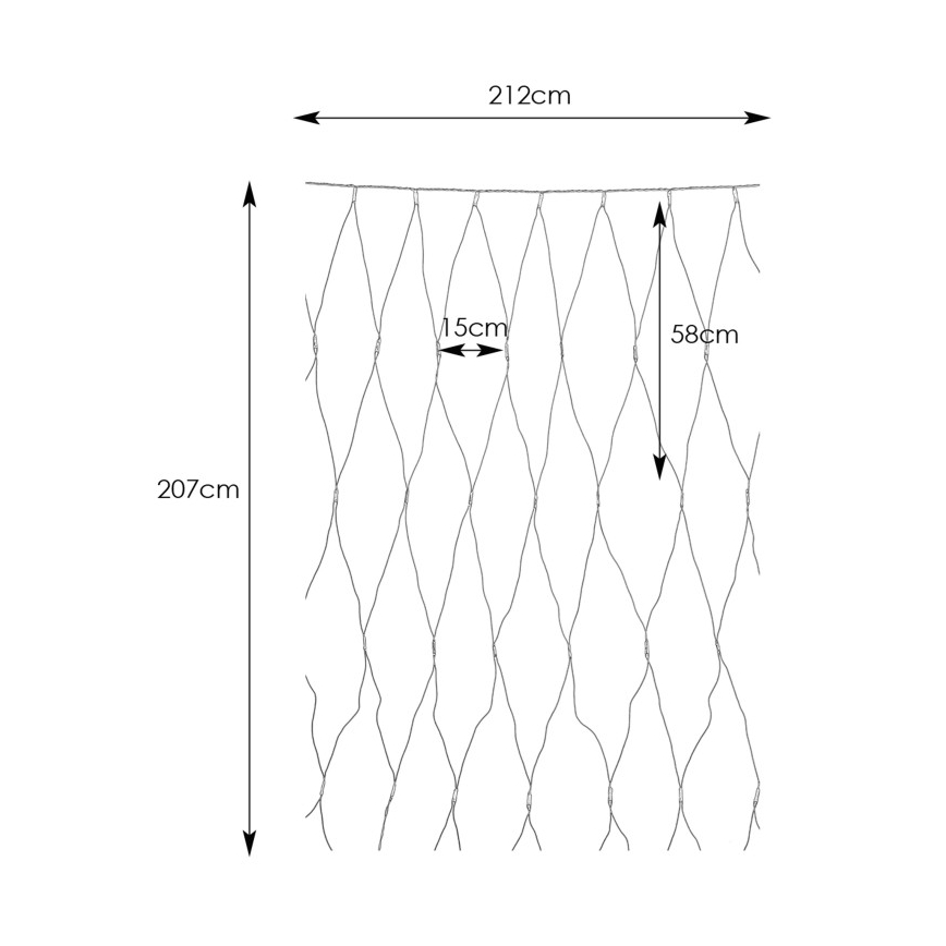 Markslöjd 108178 - Rideau lumineux LED de Noël d'extérieur GARDEN24 160xLED/4W/24V 2x2m blanc chaud