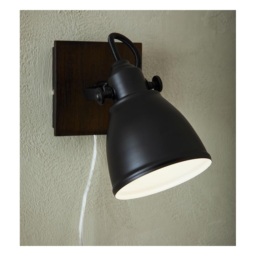 Markslöjd 108211 - Wandspot NATIVE 1xE14/18W/230V zwart/bruin