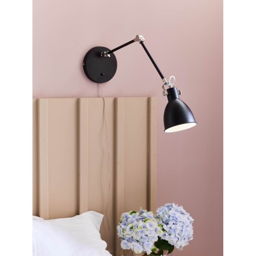 Markslöjd 108250 - Wandlamp HOUSE 1xE14/40W/230V zwart