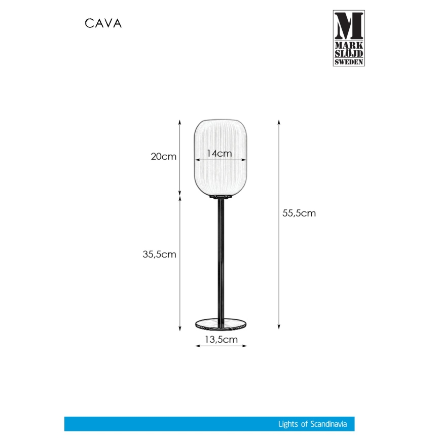 Markslöjd 108251 - Tafellamp CAVA 1xE14/40W/230V gouden