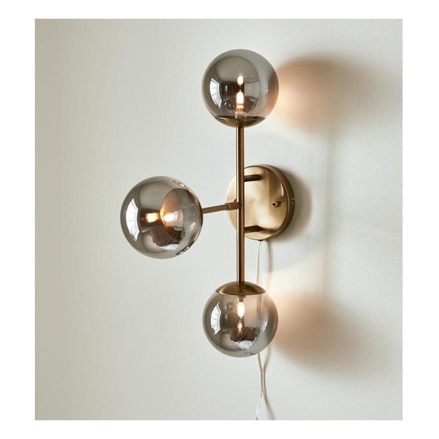 Markslöjd 108253 - Wand Lamp TRINITY 3xG9/20W/230V goud/grijs