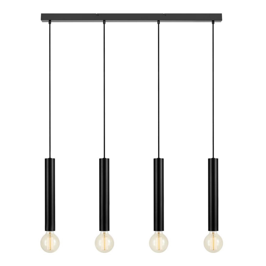 Markslöjd 108264 - Hanglamp aan een koord SENCILLO 4xE27/40W/230V zwart