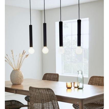 Markslöjd 108264 - Hanglamp aan een koord SENCILLO 4xE27/40W/230V zwart