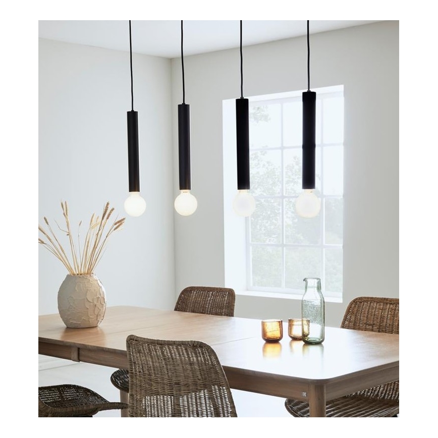Markslöjd 108264 - Hanglamp aan een koord SENCILLO 4xE27/40W/230V zwart