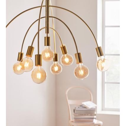 Markslöjd 108289 - Hanglamp aan een koord LAVELLO 9xE27/40W/230V goud