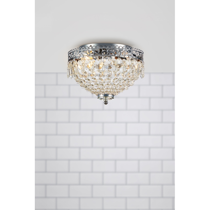 Markslöjd 108423 - Plafondlamp JOLINE 2xE14/40W/230V mat chroom