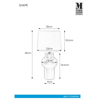 Markslöjd 108450 - Tafellamp SHAPE 1xE27/40W/230V wit