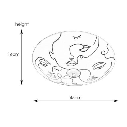 Markslöjd 108459 - Plafondlamp MESSY 3xE14/40W/230V diameter 43 cm