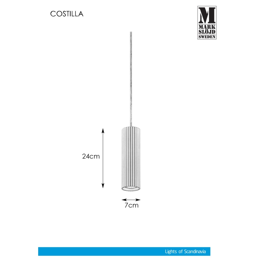 Markslöjd 108465 - Suspension filaire COSTILLA 1xGU10/7W/230V blanc