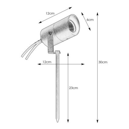 Markslöjd 108483 - LED buitenlamp GARDEN24 LED/3W/24V 30 cm IP44 zwart