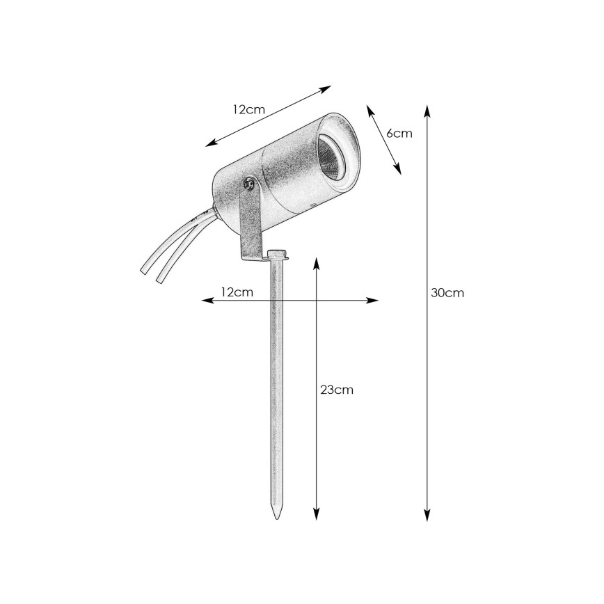 Markslöjd 108483 - LED buitenlamp GARDEN24 LED/3W/24V 30 cm IP44 zwart