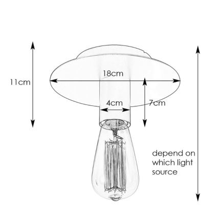 Markslöjd 108541 - Plafonnier PIATTO 1xE27/40W/230V doré