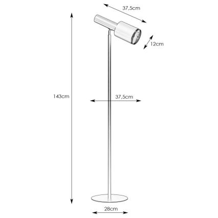 Markslöjd 108542 - Lampadaire OZZY 1xE27/40W/230V noir