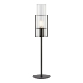 Markslöjd 108555 - Lampe de table TUBO 1xE14/40W/230V 50 cm noir/clear