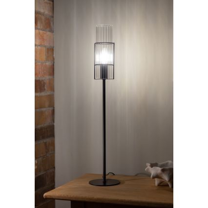 Markslöjd 108556 - Lampe de table TUBO 1xE14/40W/230V 65 cm noir/clear