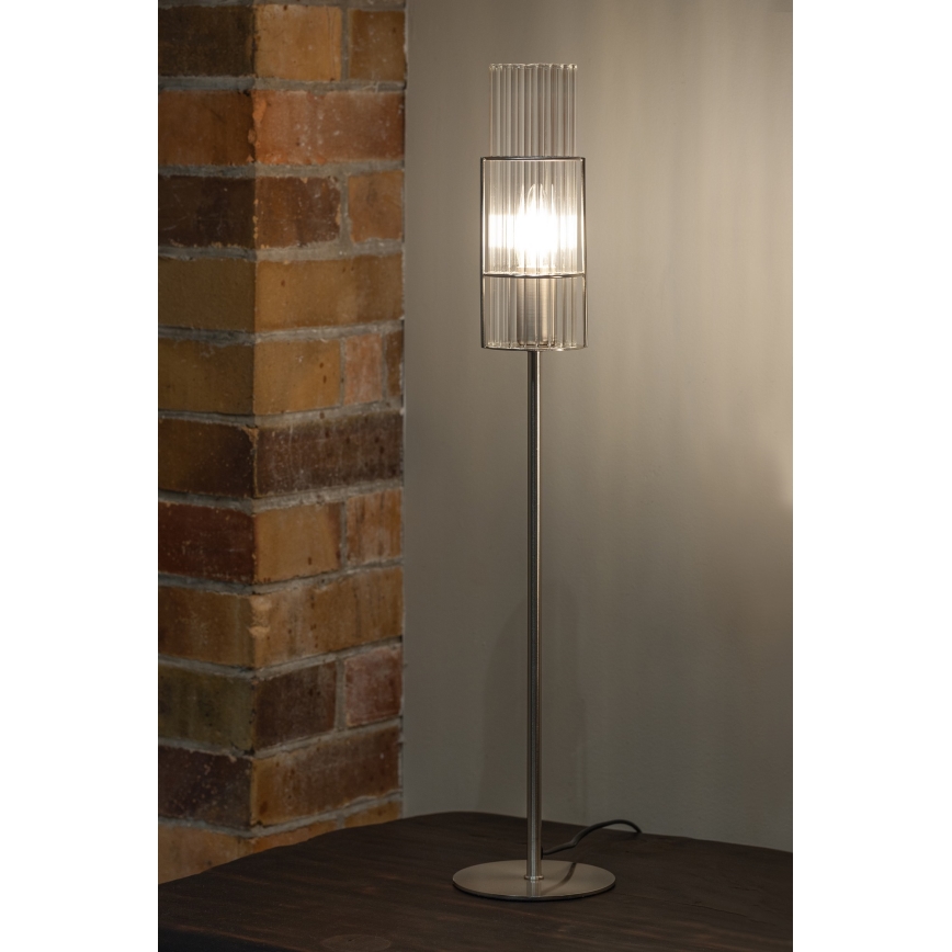 Markslöjd 108558 - Tafellamp TUBO 1xE14/40W/230V 65 cm glanzend chroom/clear