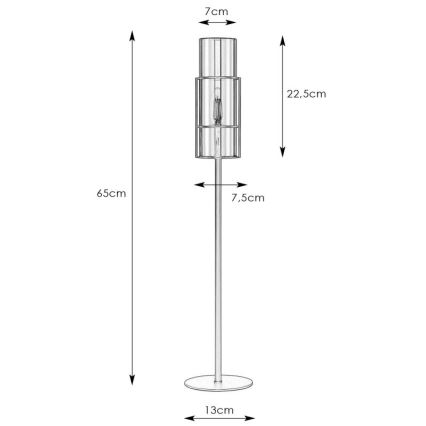 Markslöjd 108560 - Tafellamp TORCIA 1xE14/40W/230V 65 cm zwart