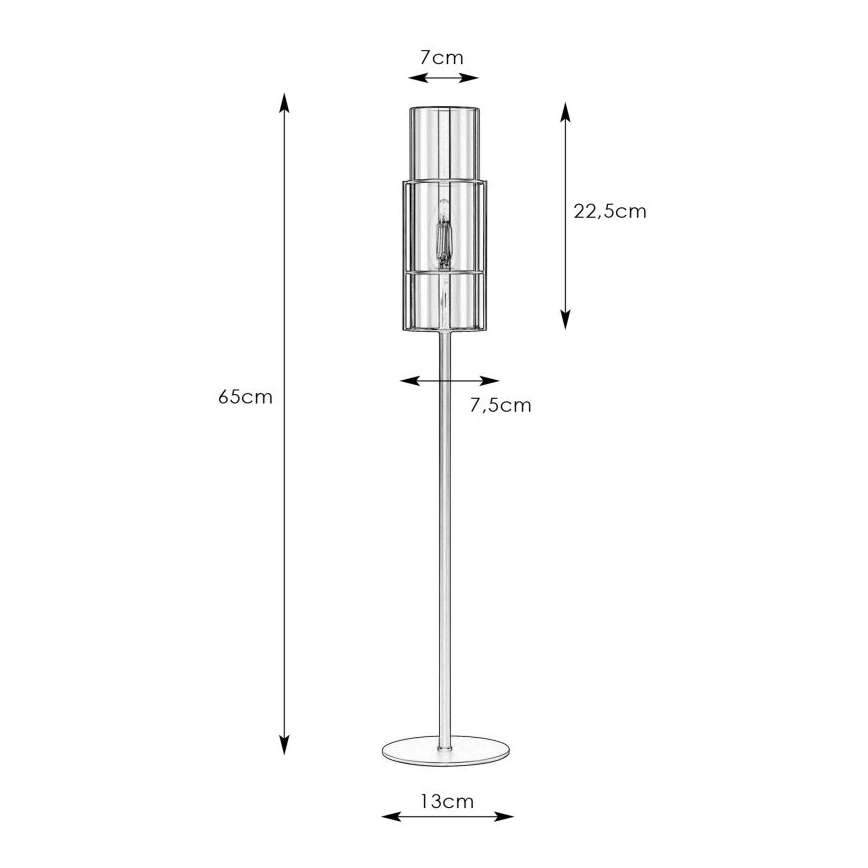 Markslöjd 108560 - Tafellamp TORCIA 1xE14/40W/230V 65 cm zwart