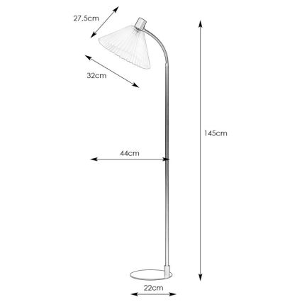 Markslöjd 108568 - Lampadaire MIRA 1xE27/40W/230V noir