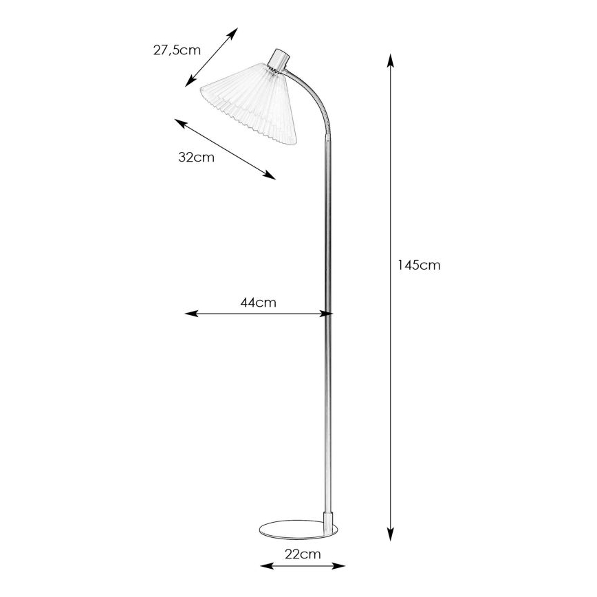 Markslöjd 108568 - Lampadaire MIRA 1xE27/40W/230V noir