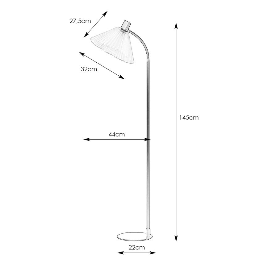 Markslöjd 108569 - Lampadaire MIRA 1xE27/40W/230V doré