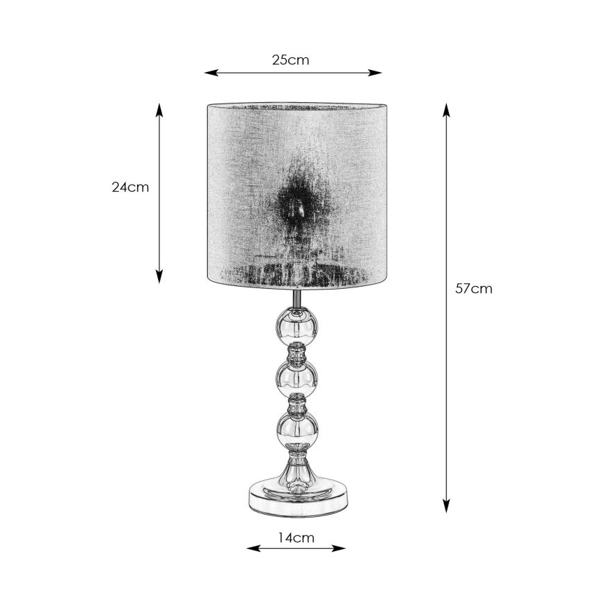 Markslöjd 108574 - Lampe de table OCTO 1xE27/40W/230V noir/doré