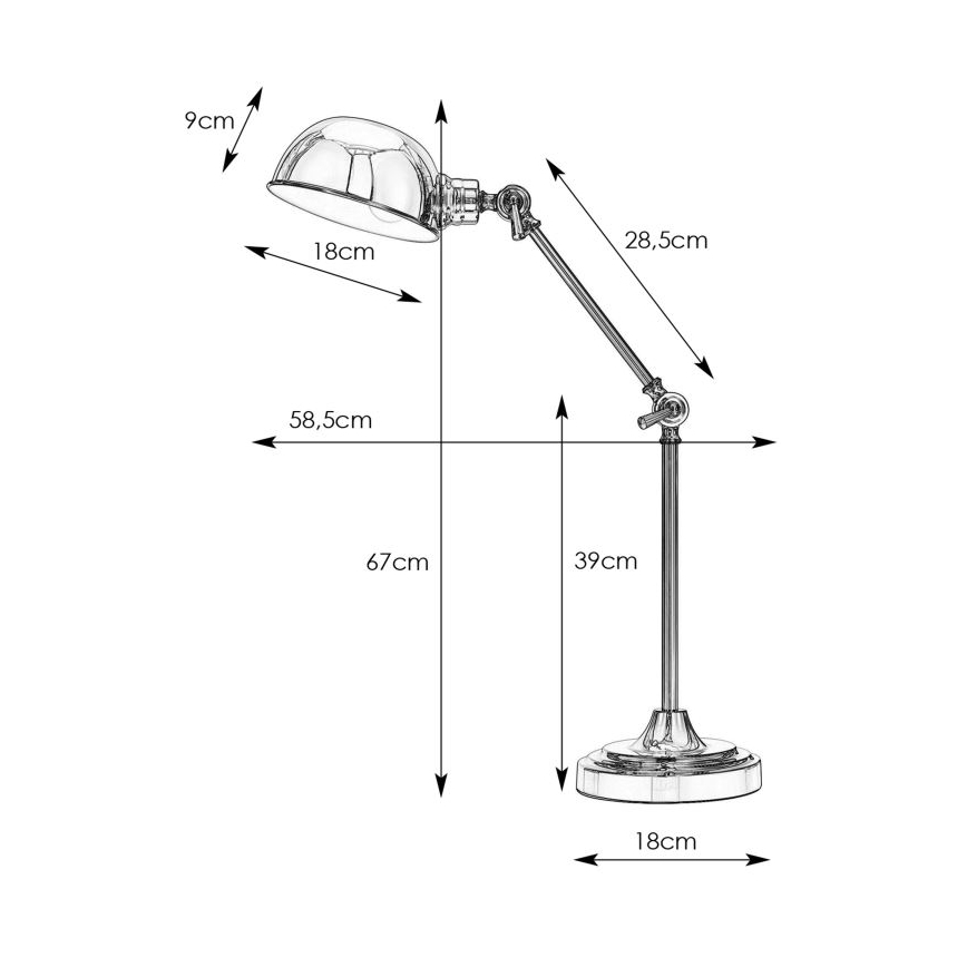 Markslöjd 108584 - Tafellamp PORTLAND 1xE27/40W/230V zwart