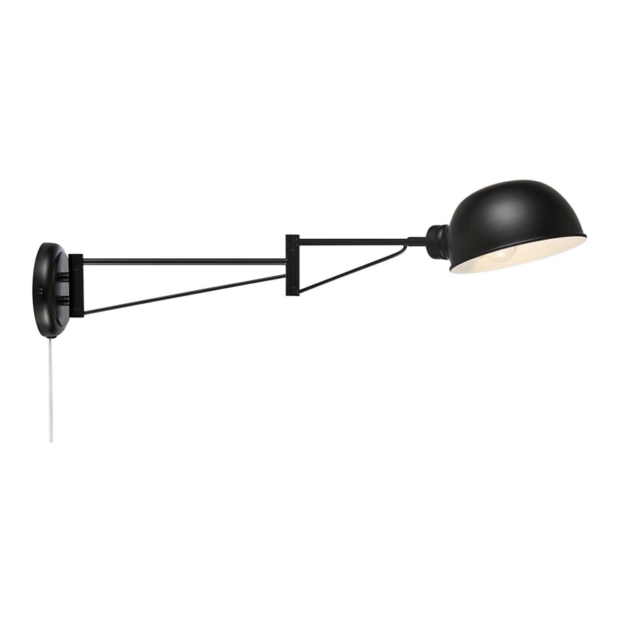 Markslöjd 108587 - Wandlamp PORTLAND 1xE27/40W/230V zwart