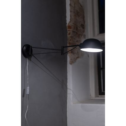 Markslöjd 108587 - Wandlamp PORTLAND 1xE27/40W/230V zwart