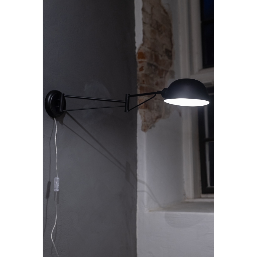 Markslöjd 108587 - Wandlamp PORTLAND 1xE27/40W/230V zwart