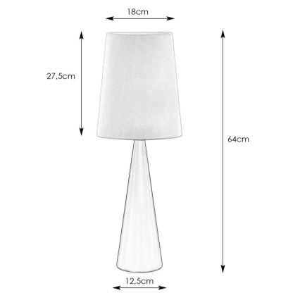 Markslöjd 108597 - Lampe de table CONUS 1xE14/40W/230V blanc/noir