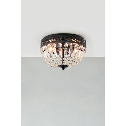 Markslöjd 108598 - Plafondlamp ETIENNE 2xE14/40W/230V zwart