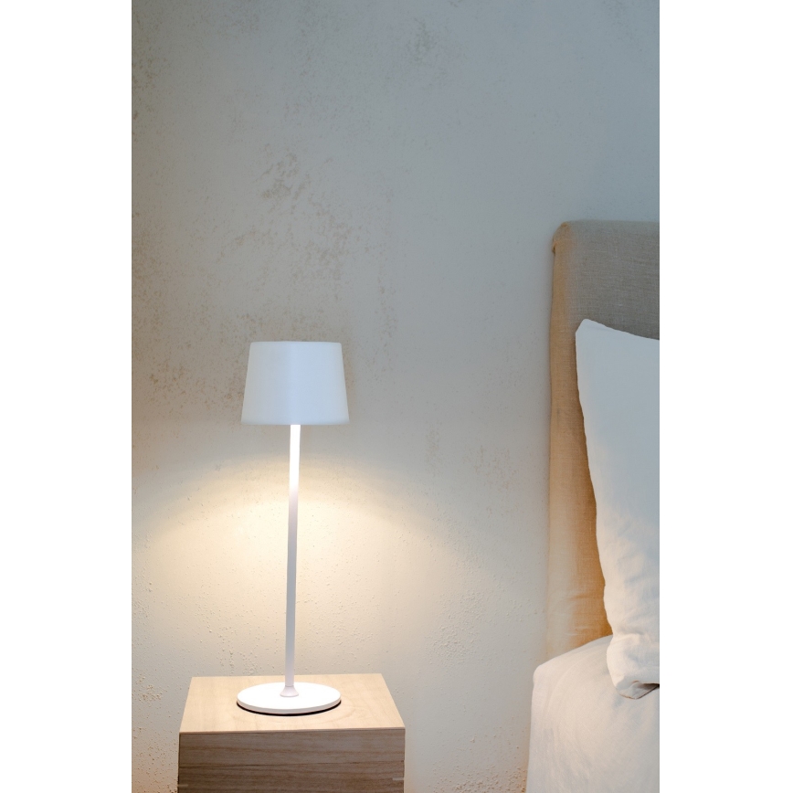 Markslöjd 108654 - Lampe à intensité variable rechargeable FIORE LED/2W/5V IP44 38 cm blanc